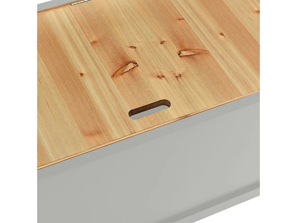 Banc Gris 107x45x75,5 cm Bois de sapin solide