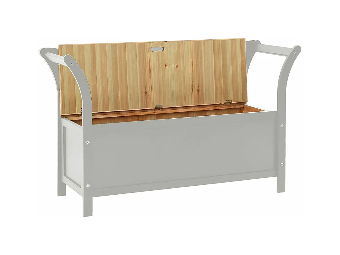 Grijze bank 107x45x75,5 cm Massief dennenhout