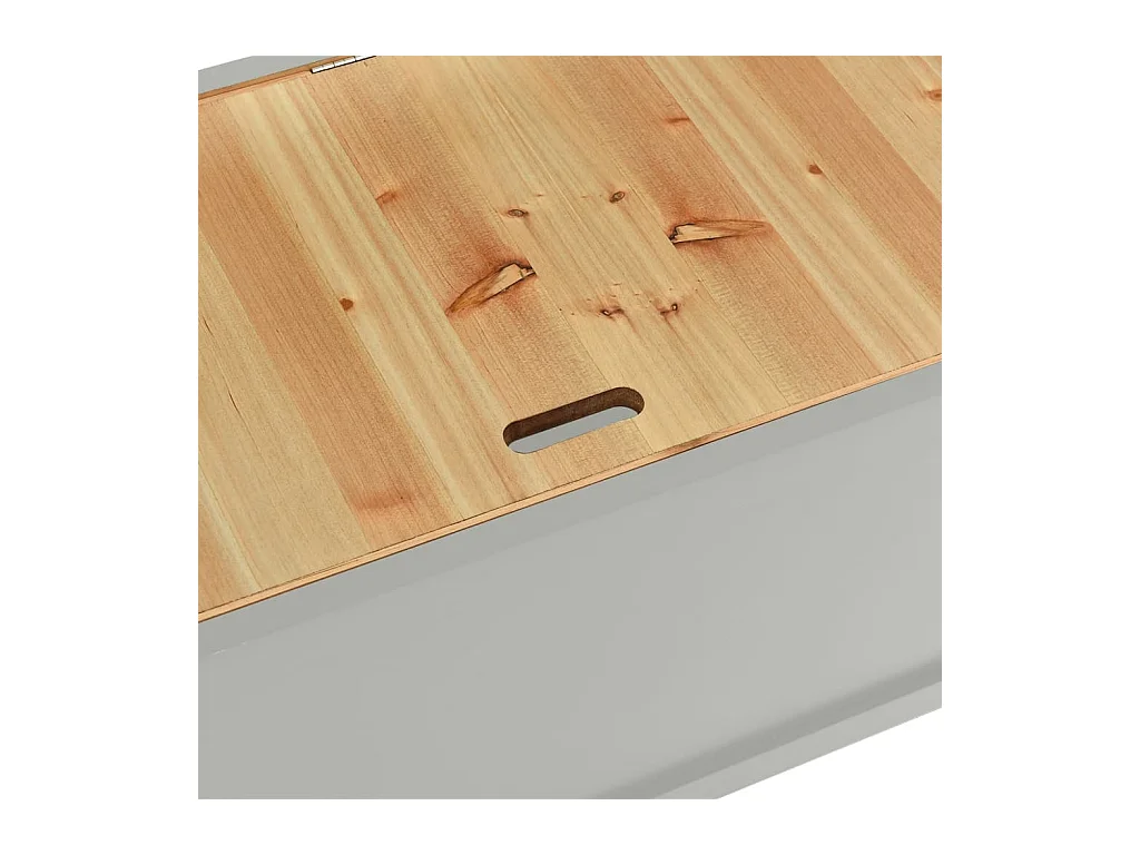 Grijze bank 107x45x75,5 cm Massief dennenhout