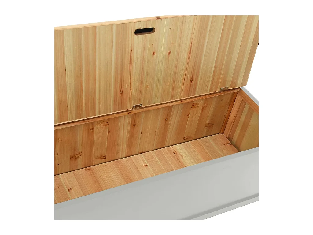 Grijze bank 107x45x75,5 cm Massief dennenhout