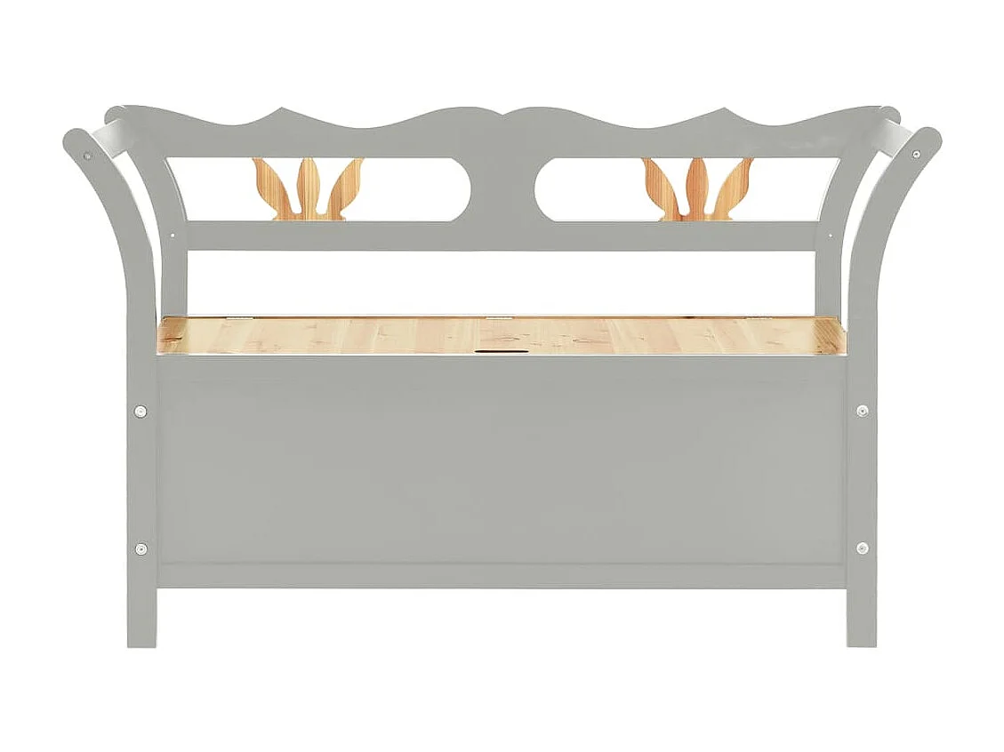 Panchina Grigia 107x45x75,5 cm Legno massello di abete