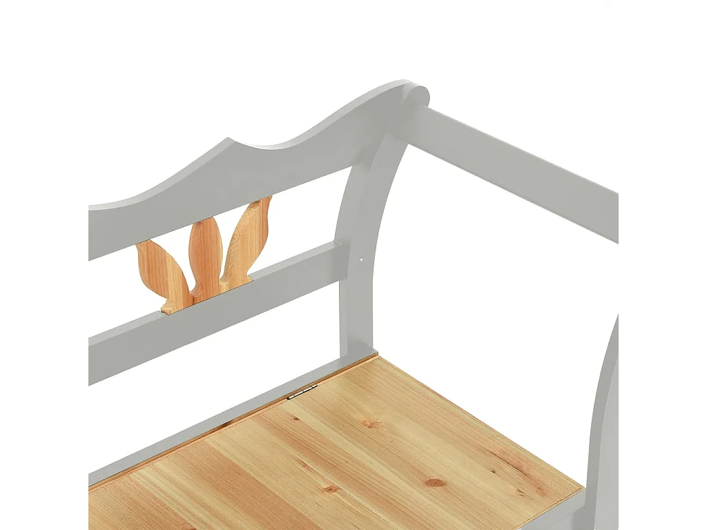 Panchina Grigia 107x45x75,5 cm Legno massello di abete