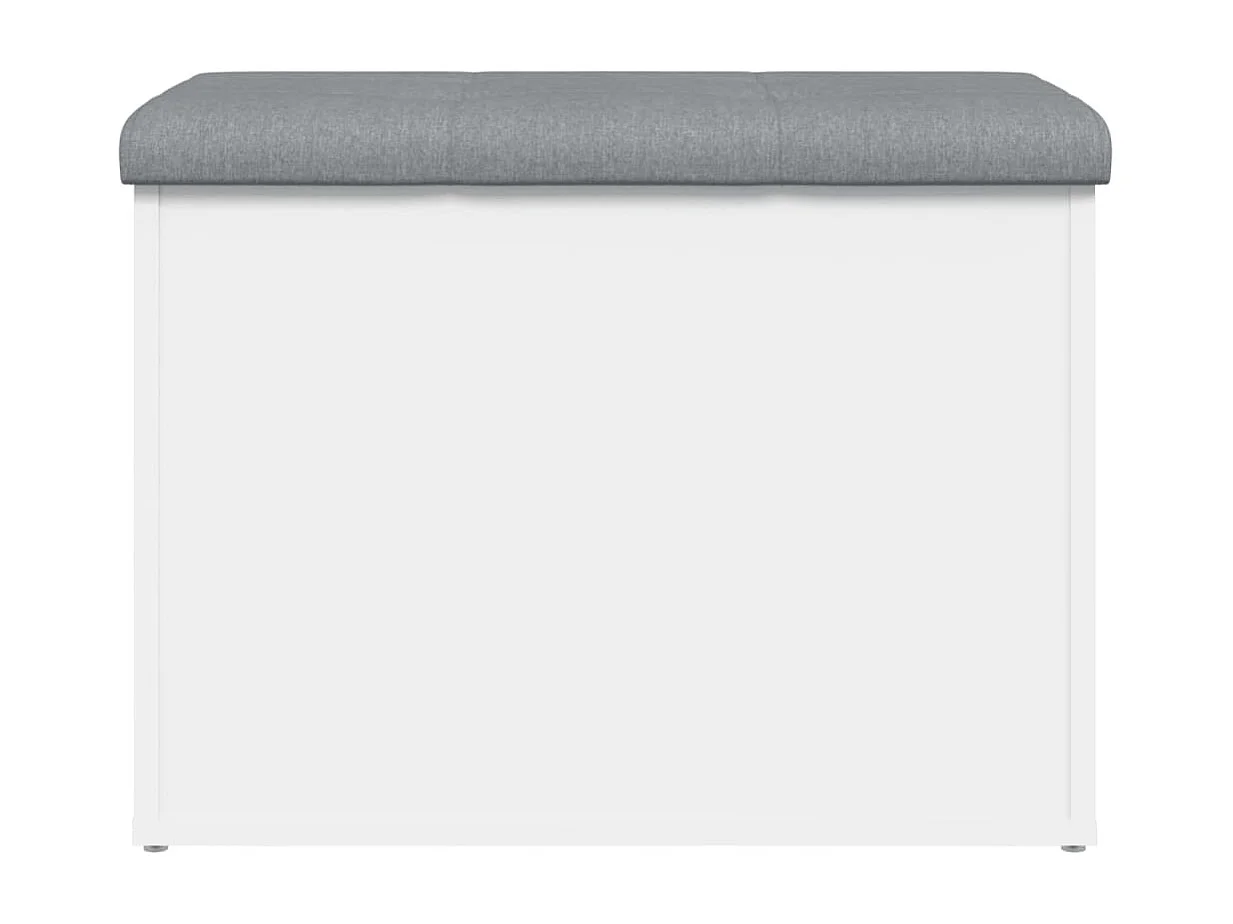 Witte opbergbank 62x42x45 cm samengesteld hout