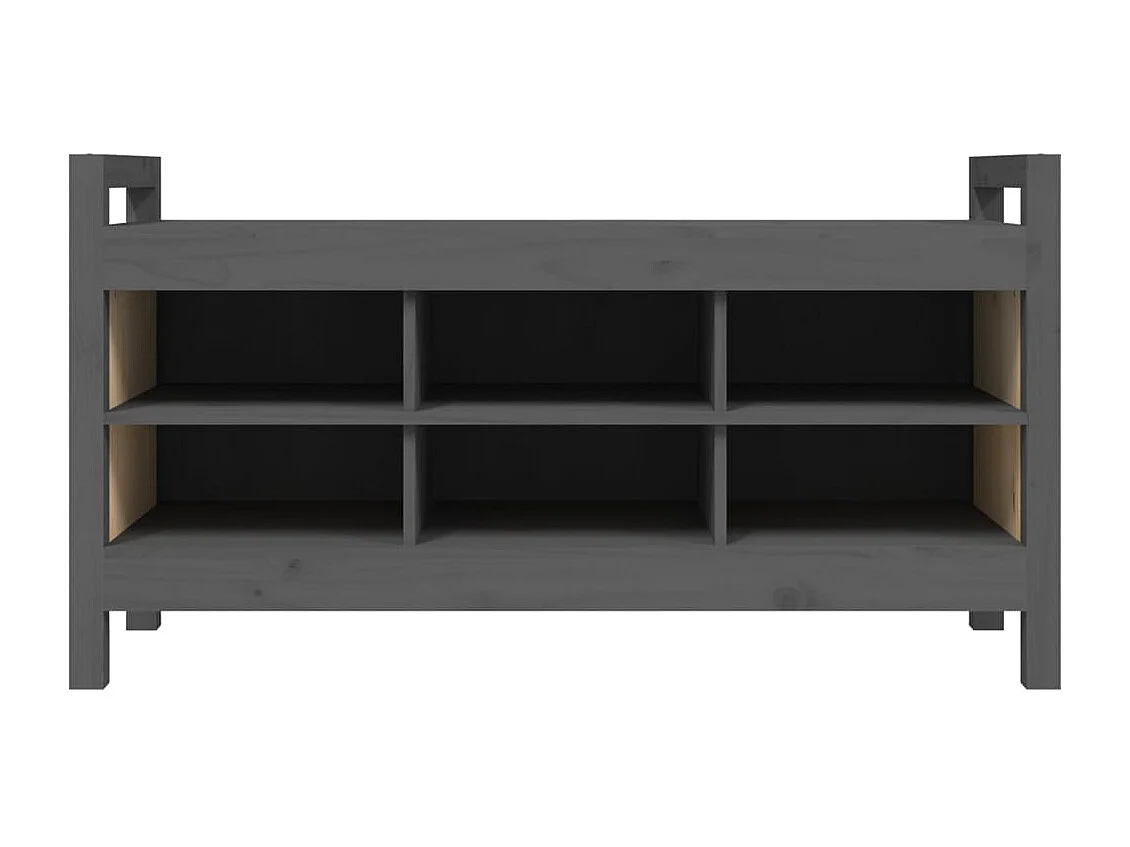 Banc d'entrée Gris 110x40x60 cm Bois de pin massif
