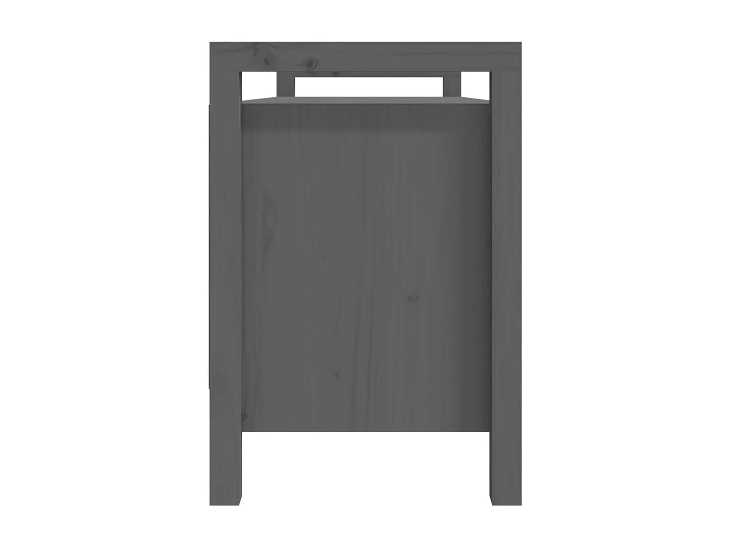 Banc d'entrée Gris 110x40x60 cm Bois de pin massif