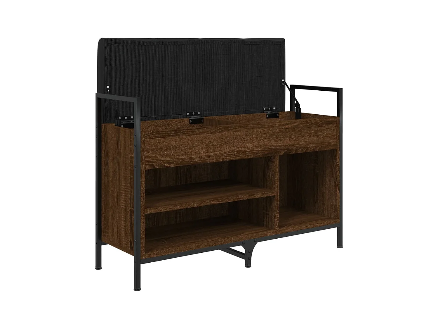 Banc à chaussures chêne marron 85,5x32x57,5cm bois d'ingénierie