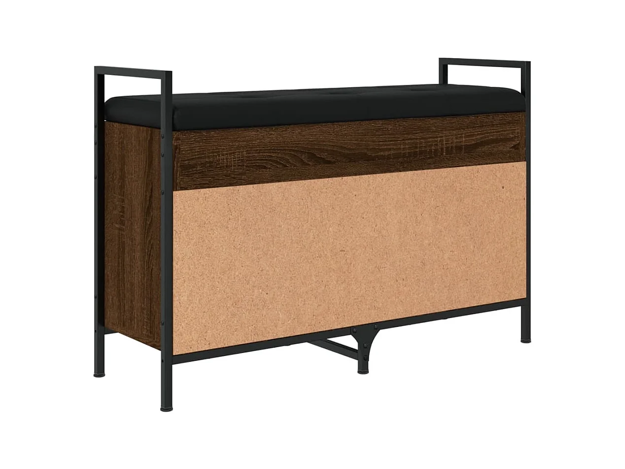 Banc à chaussures chêne marron 85,5x32x57,5cm bois d'ingénierie