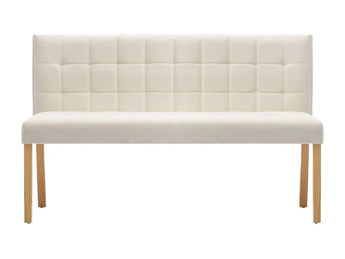 Banco 140 cm Veludo Creme