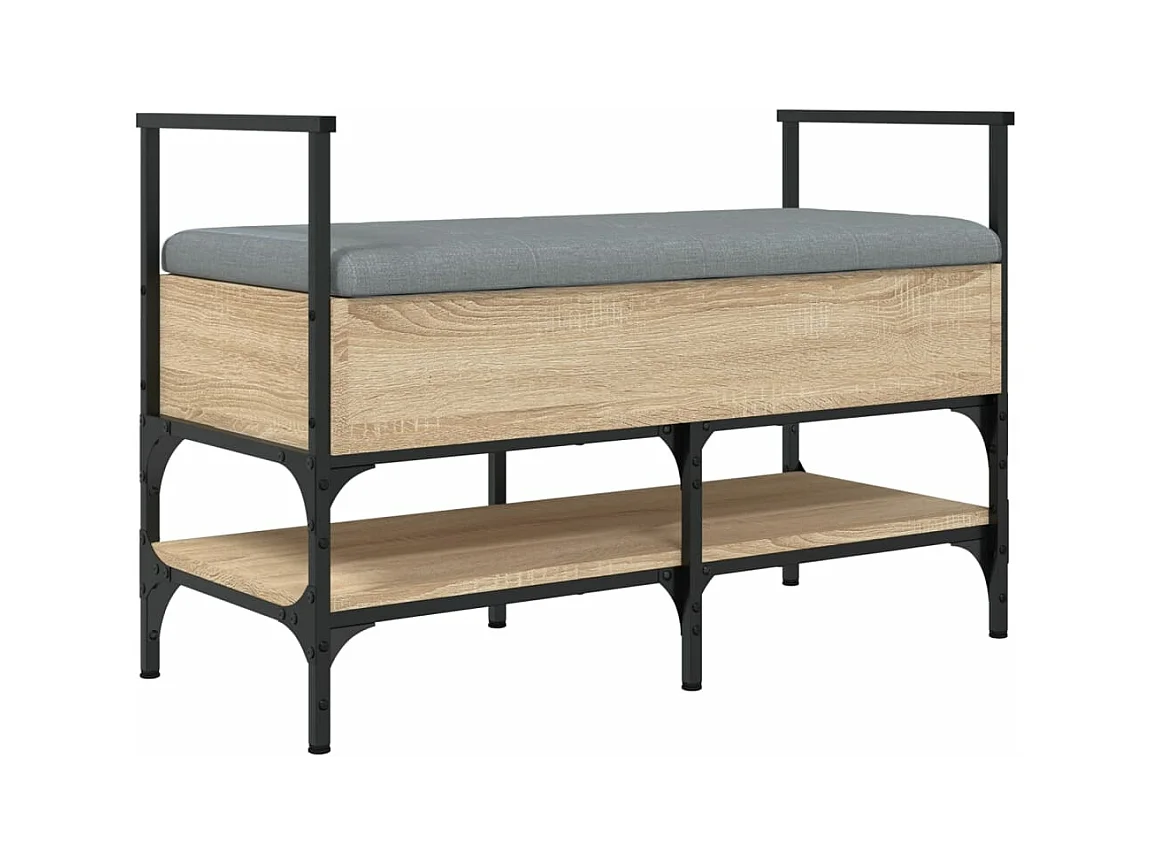 Banc à chaussures chêne sonoma 85,5x42x57,5 cm bois ingénierie