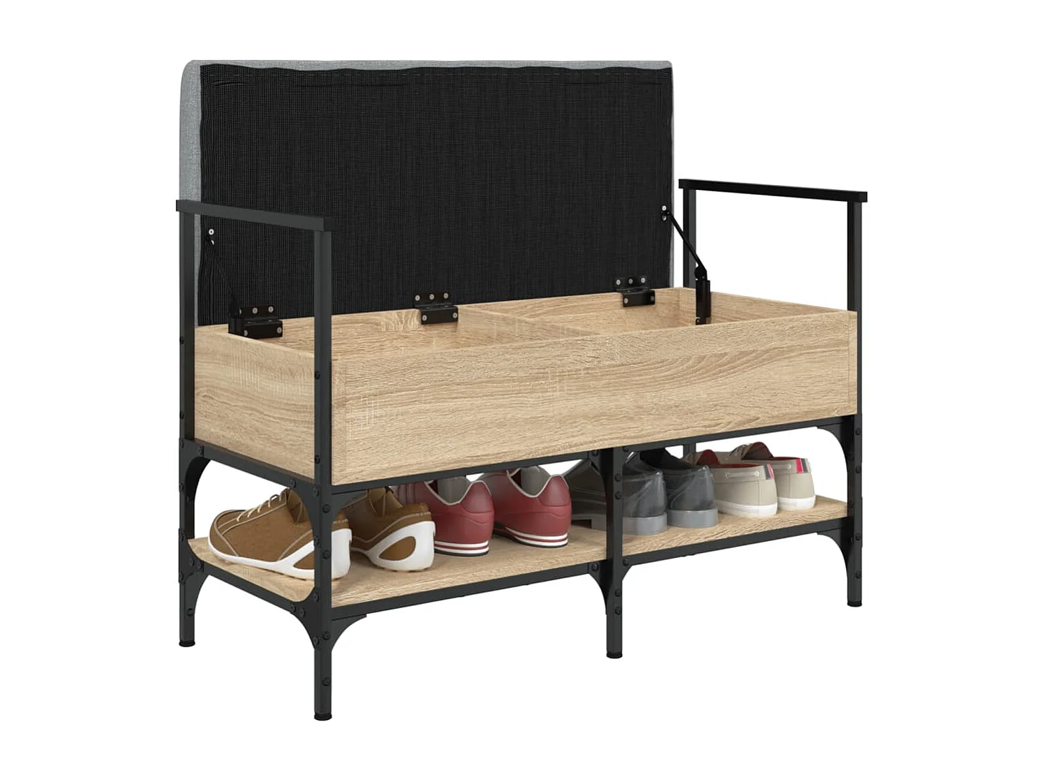 Banc à chaussures chêne sonoma 85,5x42x57,5 cm bois ingénierie