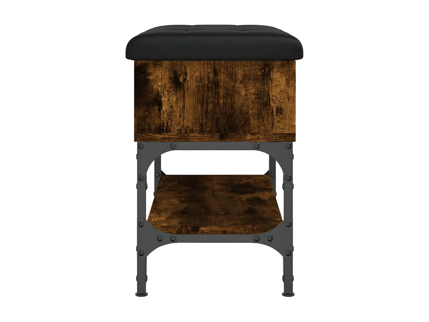 Schuhbank aus geräucherter Eiche, 62 x 32 x 45 cm, Holzwerkstoff