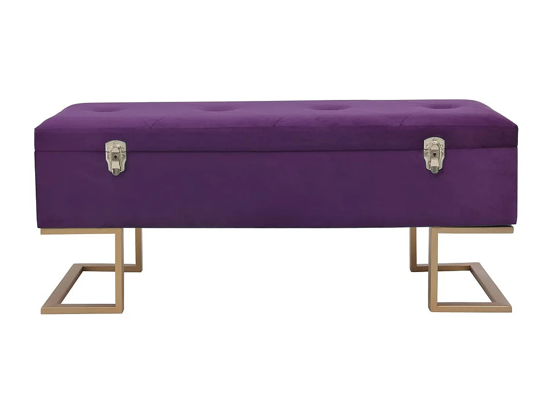 Banc avec compartiment de rangement 105 cm Violet Velours