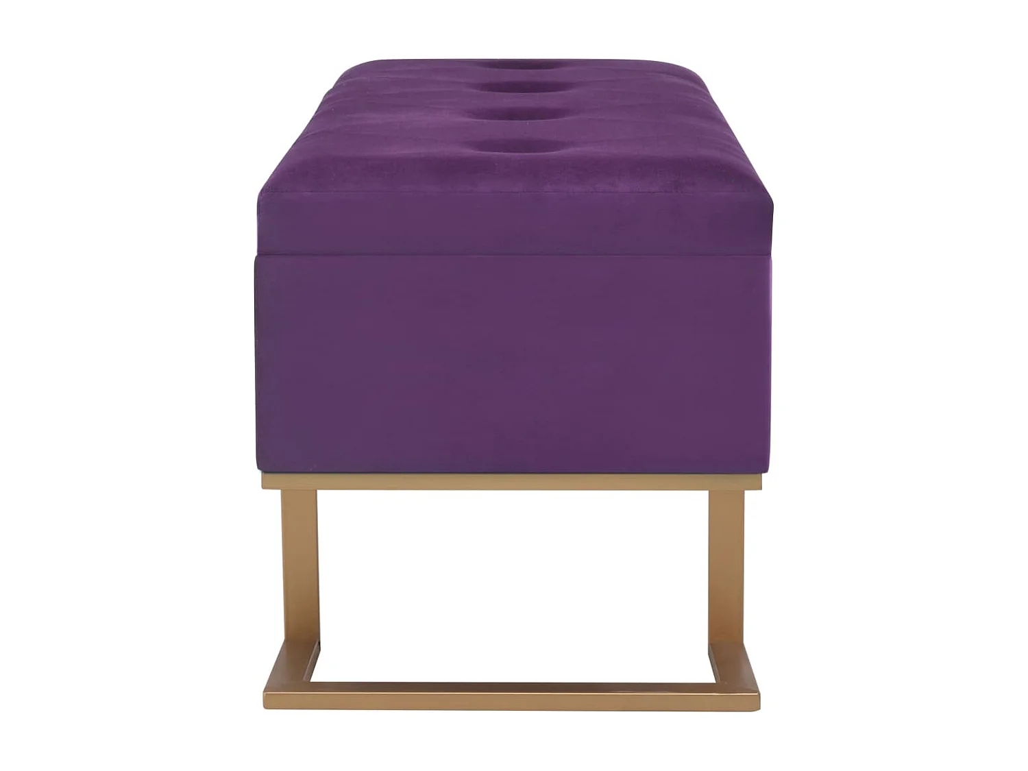 Banc avec compartiment de rangement 105 cm Violet Velours