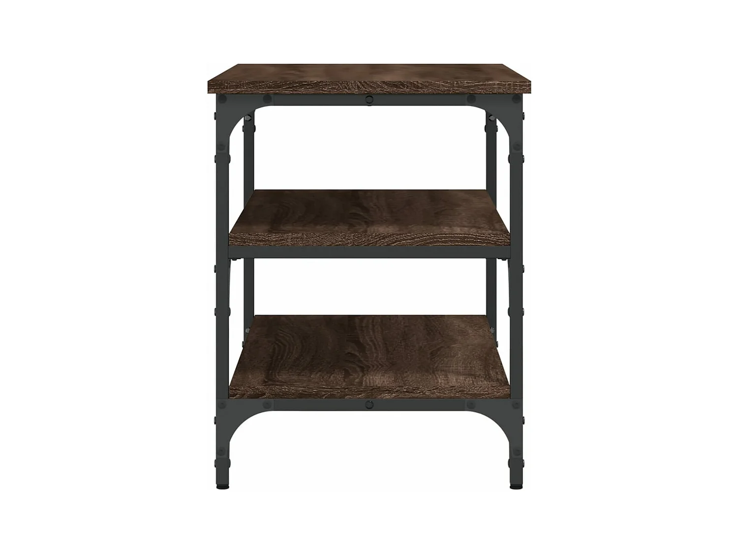 Bruin eiken schoenenbank 70x38,5x49 cm samengesteld hout