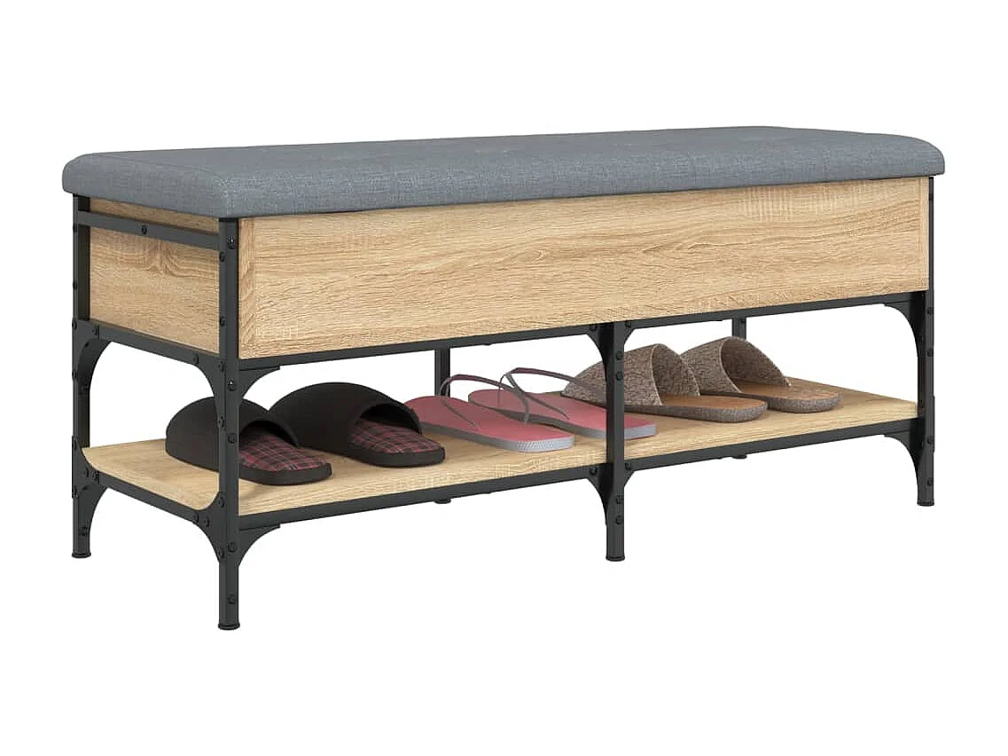 Banc à chaussures chêne sonoma 102x42x45 cm bois d'ingénierie
