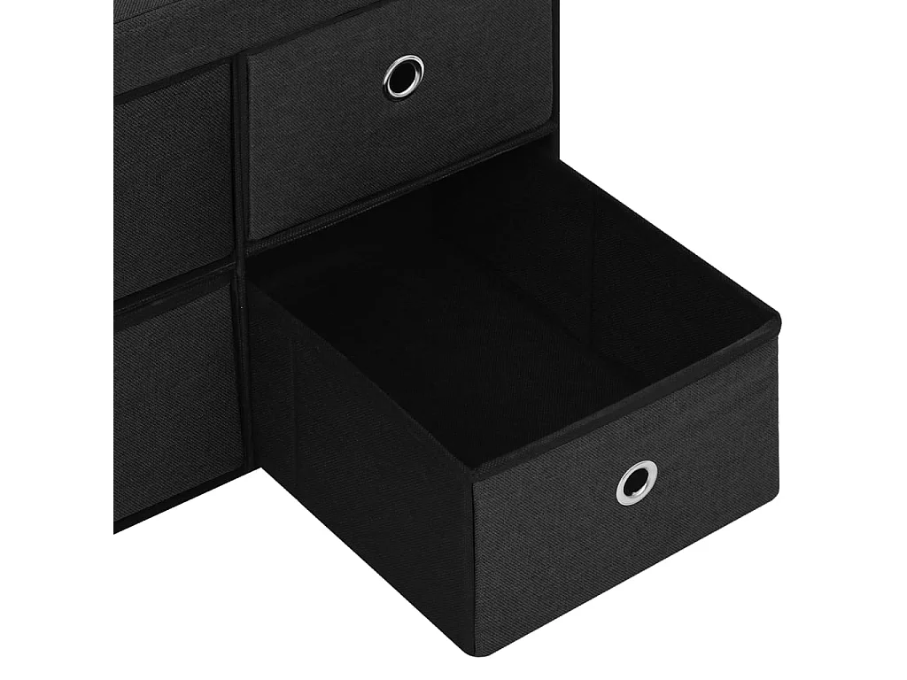 Klappbare Aufbewahrungsbank Schwarz 76x38x38 cm Kunstleinen