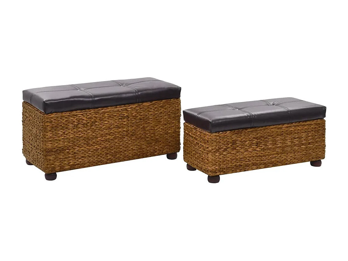Ensemble de banc lot de 2 Jacinthe d'eau Marron