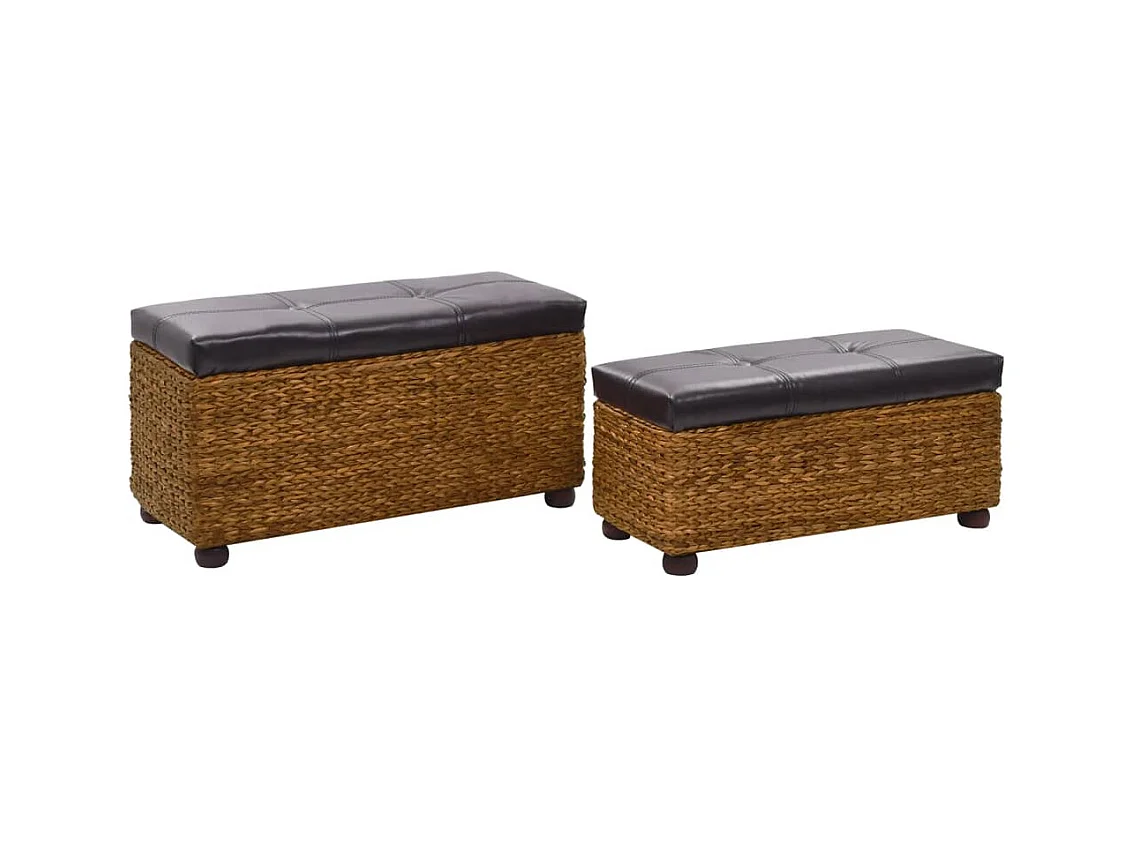 Set da panca set di 2 giacinti d'acqua marroni