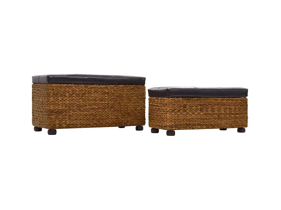 Set da panca set di 2 giacinti d'acqua marroni