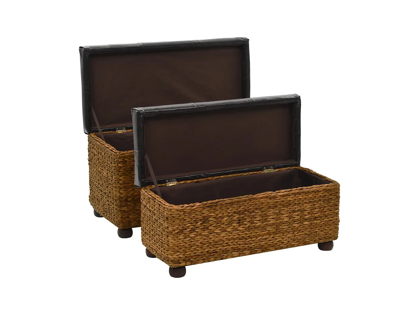 Set da panca set di 2 giacinti d'acqua marroni