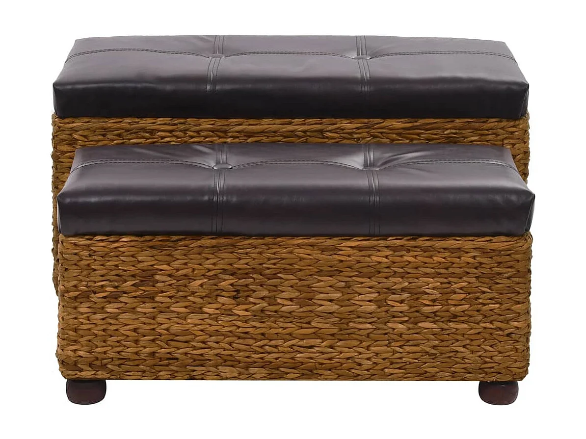 Ensemble de banc lot de 2 Jacinthe d'eau Marron