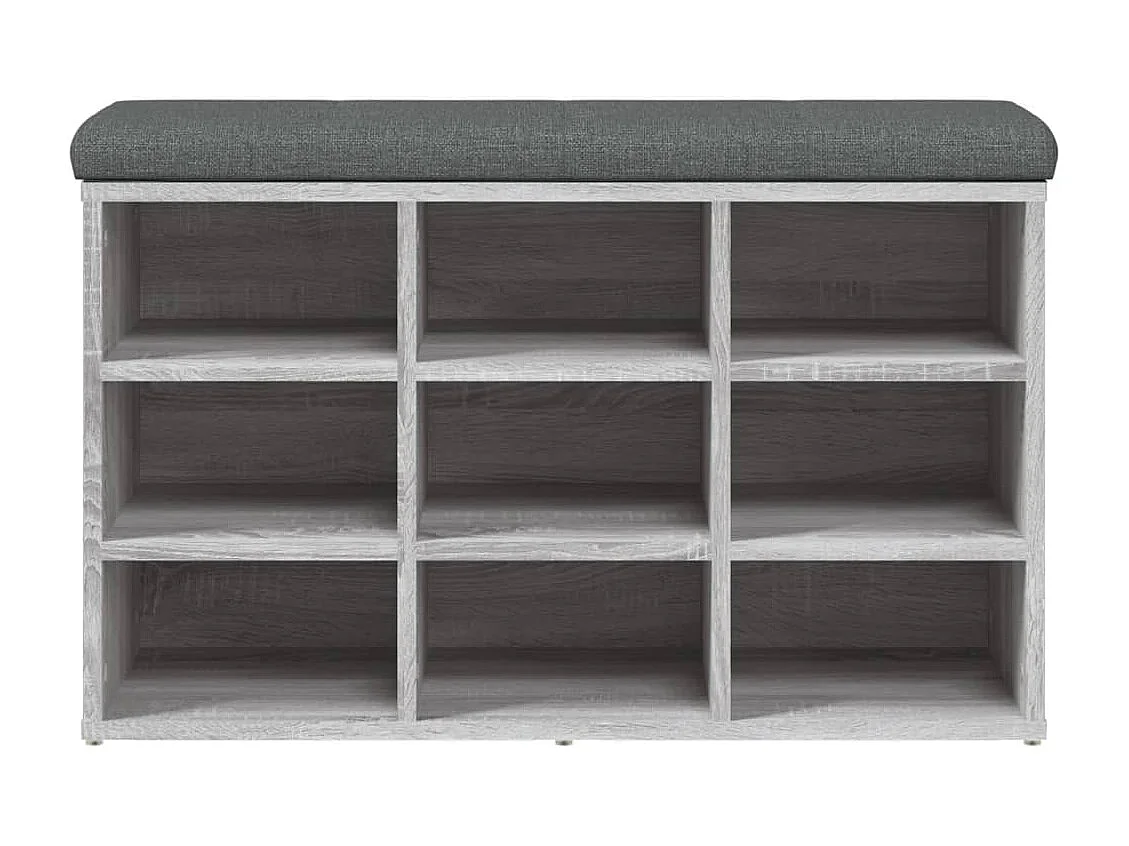 Banc à chaussures sonoma gris 82x32x50 cm bois d'ingénierie