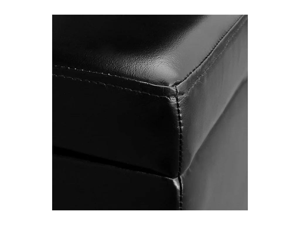 Banc long de rangement Bois Noir