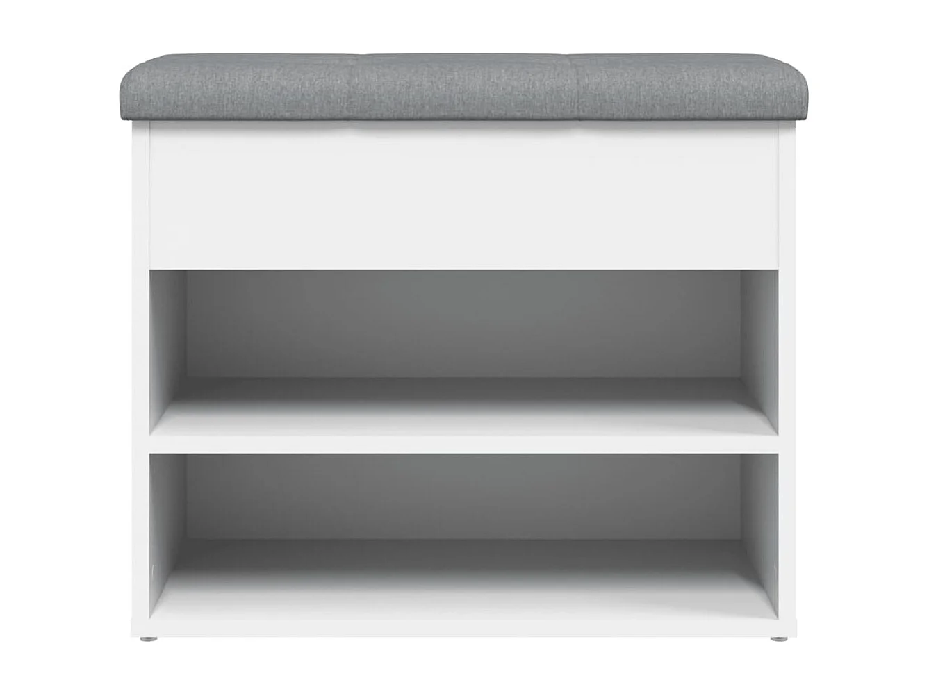 Banc à chaussures blanc 62x32x50 cm bois d'ingénierie