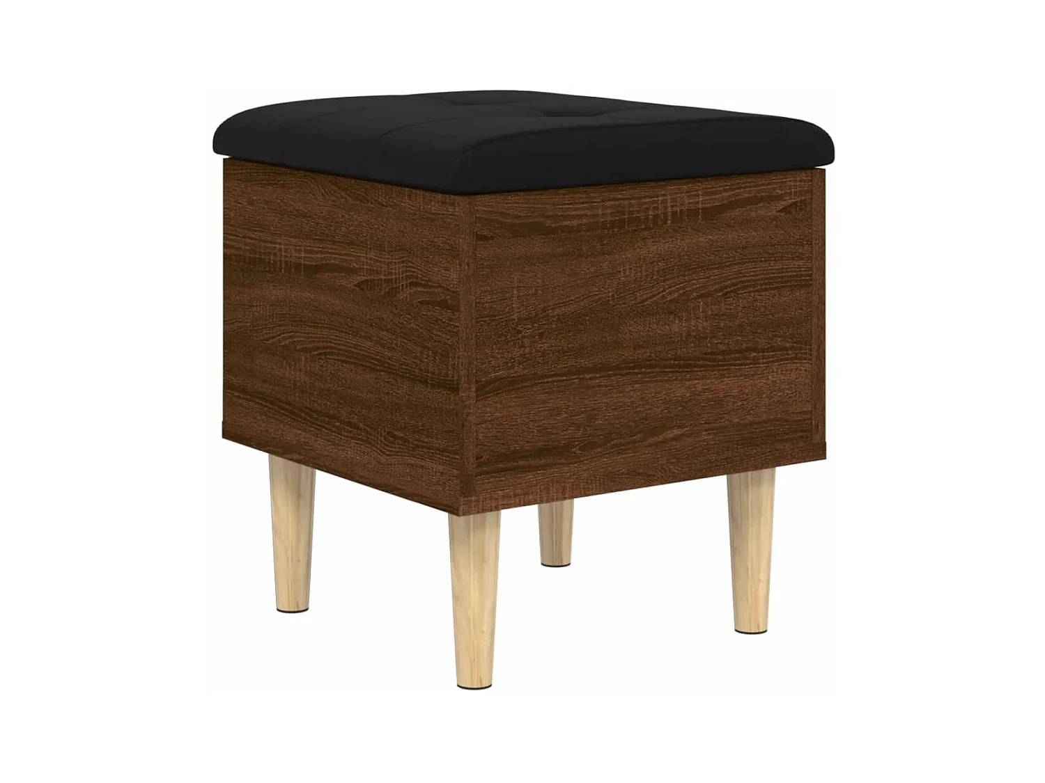 Banc de rangement chêne marron 42x42x46 cm bois d'ingénierie