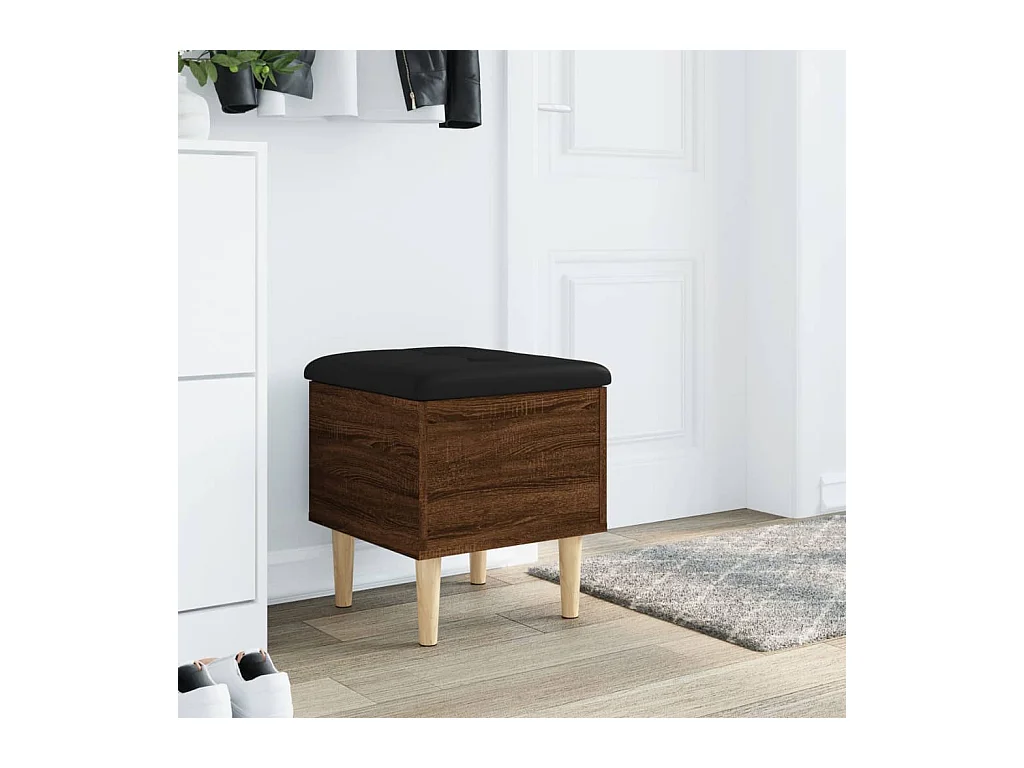 Banc de rangement chêne marron 42x42x46 cm bois d'ingénierie