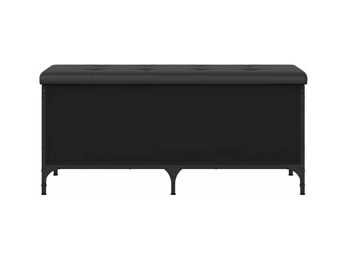 Zwarte opbergbank 102x42x45 cm samengesteld hout