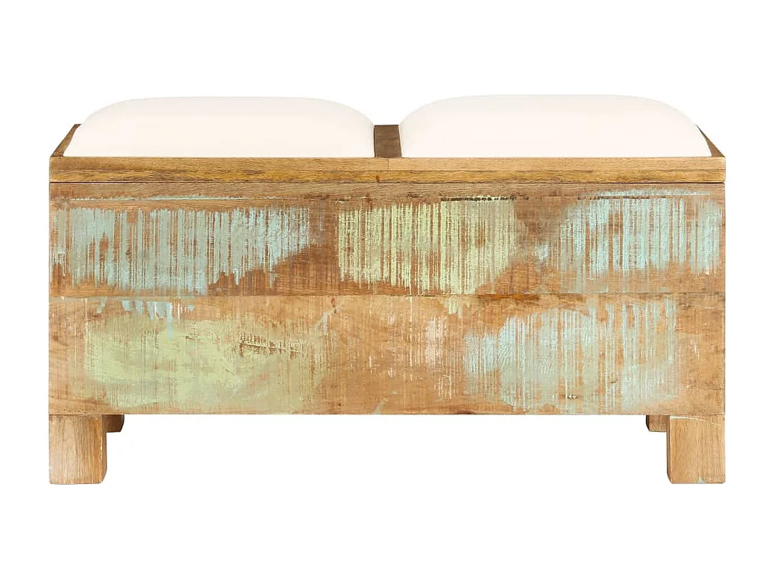 Panca portaoggetti Legno massiccio riciclato 80 x 40 x 40 cm