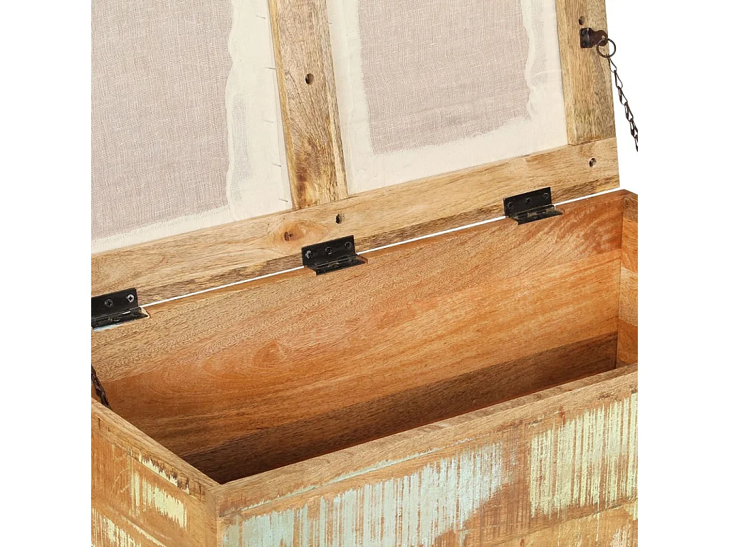 Panca portaoggetti Legno massiccio riciclato 80 x 40 x 40 cm