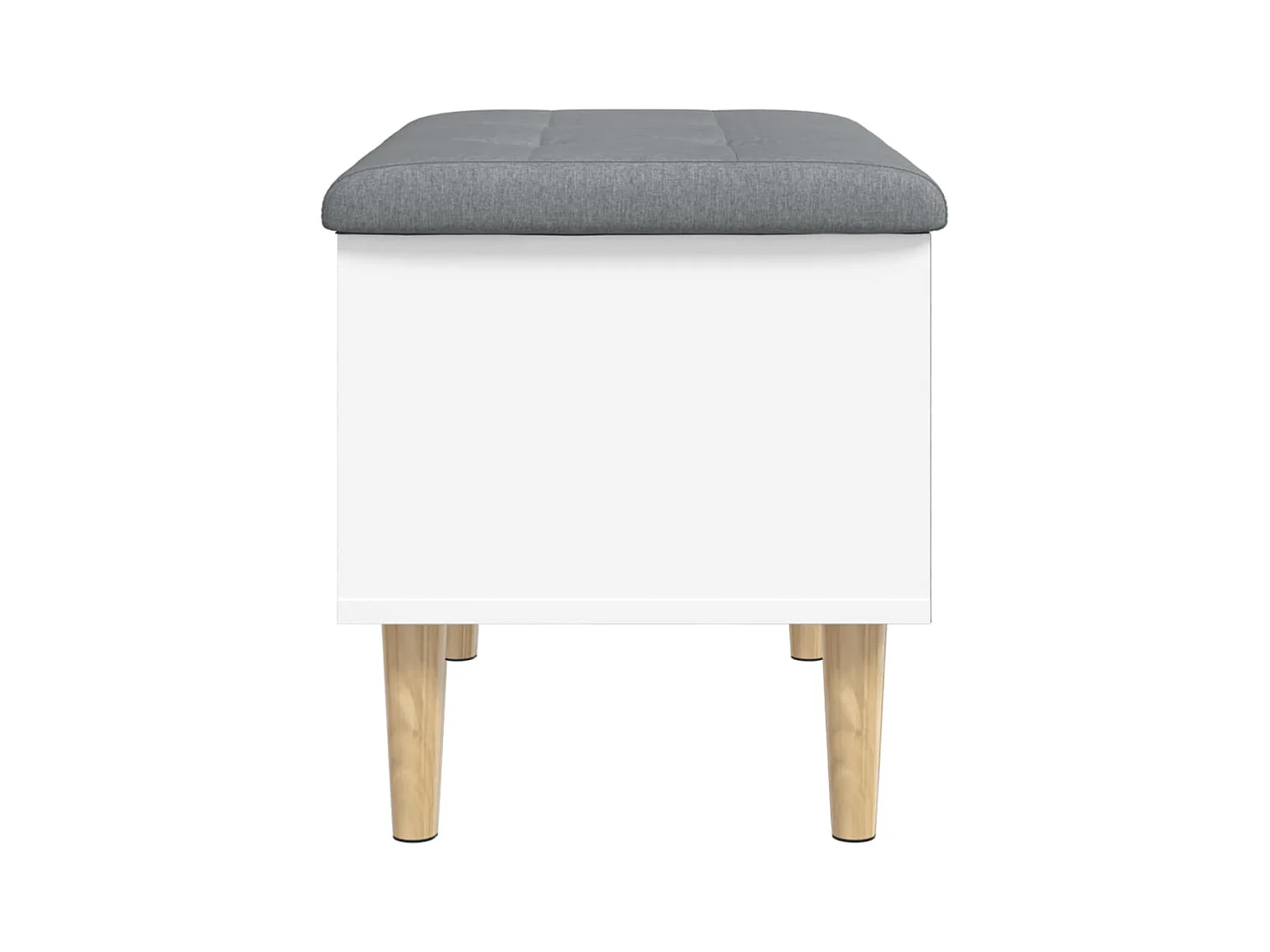 Banc de rangement blanc 62x42x46 cm bois d'ingénierie