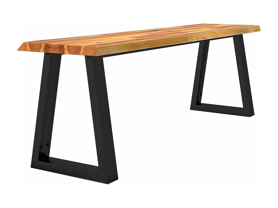 Banc avec bord vivant 140 cm bois d'acacia massif