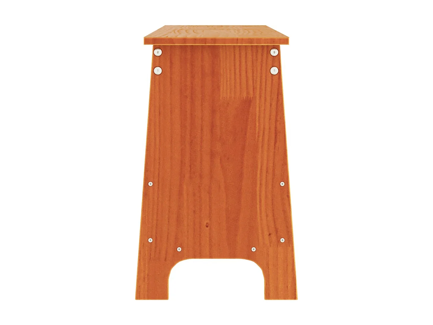 Eingangsbank aus braunem Wachs, 160 x 28 x 45 cm, massives Kiefernholz