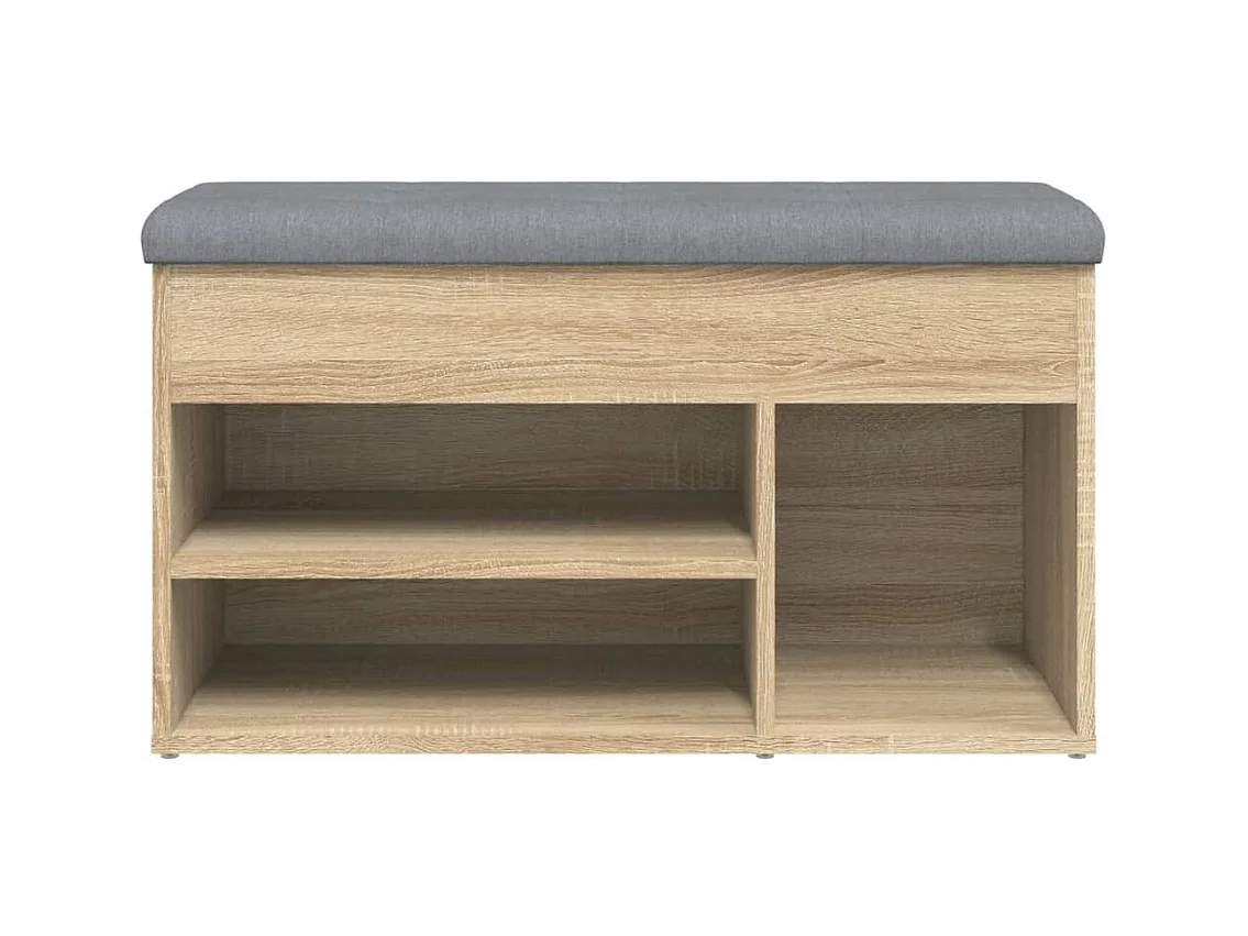 Banc à chaussures chêne sonoma 82x32x45,5 cm bois d'ingénierie