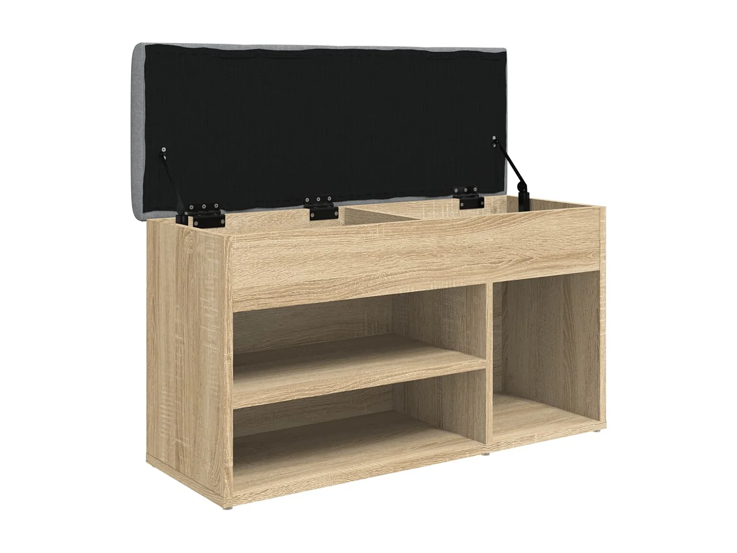 Banc à chaussures chêne sonoma 82x32x45,5 cm bois d'ingénierie