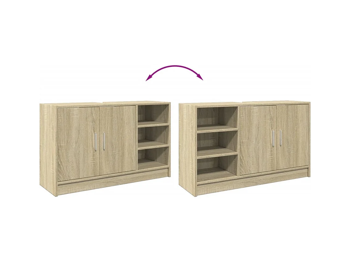 Armoire d'évier chêne sonoma 90x29x55 cm bois d'ingénierie