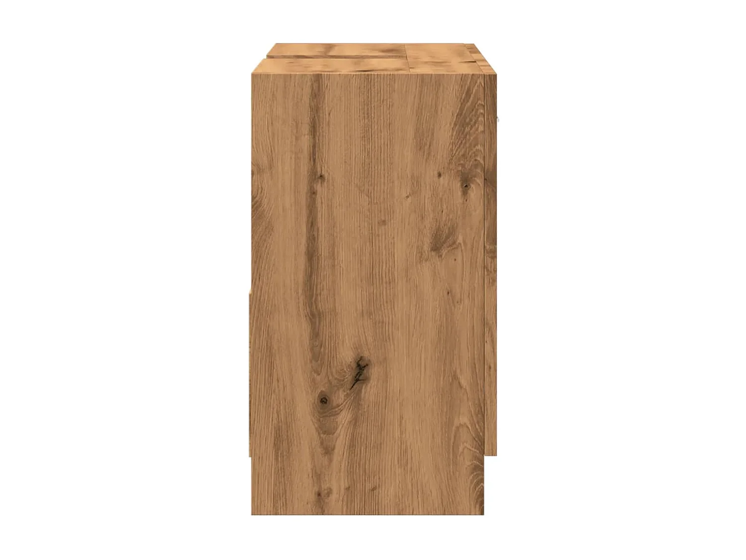 Ambachtelijk eiken wastafelkastje 63x30x54 cm samengesteld hout