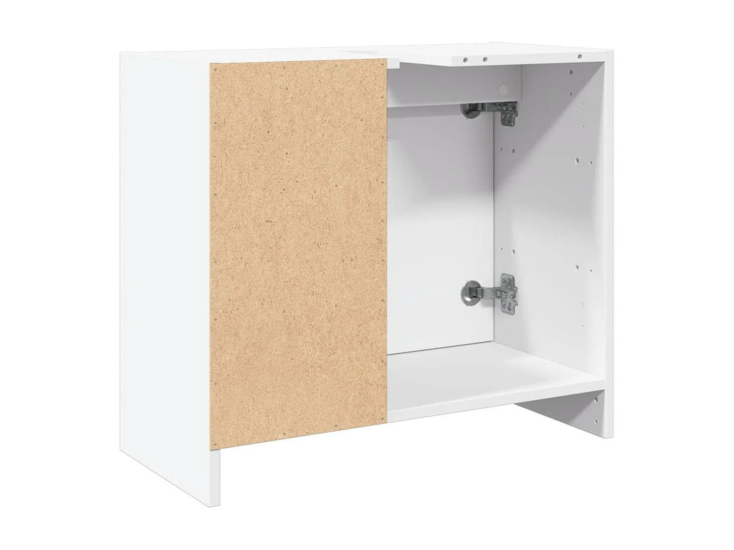 Mobile lavabo bianco 63x29x55 cm in derivati del legno