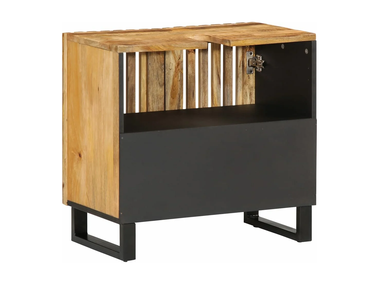 Badezimmer-Waschbeckenschrank 62x34x58cm aus massivem Mangoholz