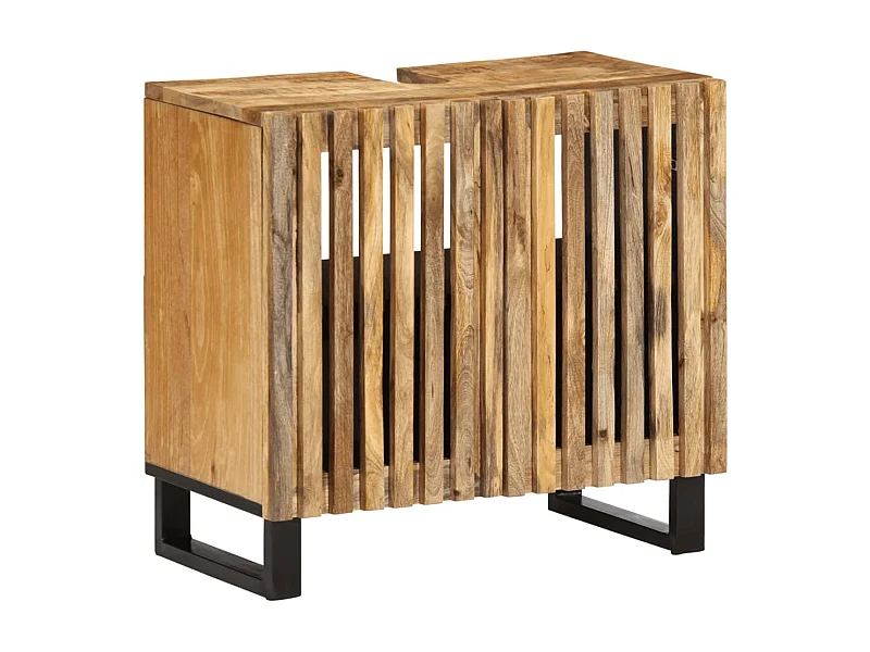 Badezimmer-Waschbeckenschrank 62x34x58cm aus massivem Mangoholz