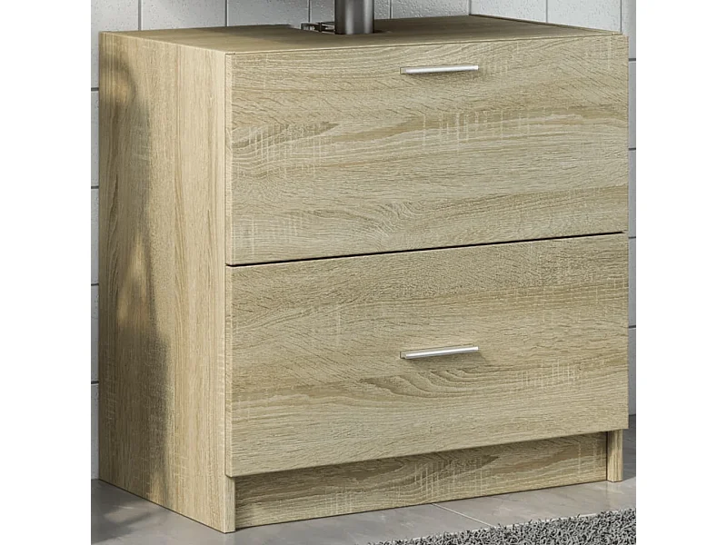 Mobile lavabo in rovere Sonoma 59x37x59 cm in derivati del legno
