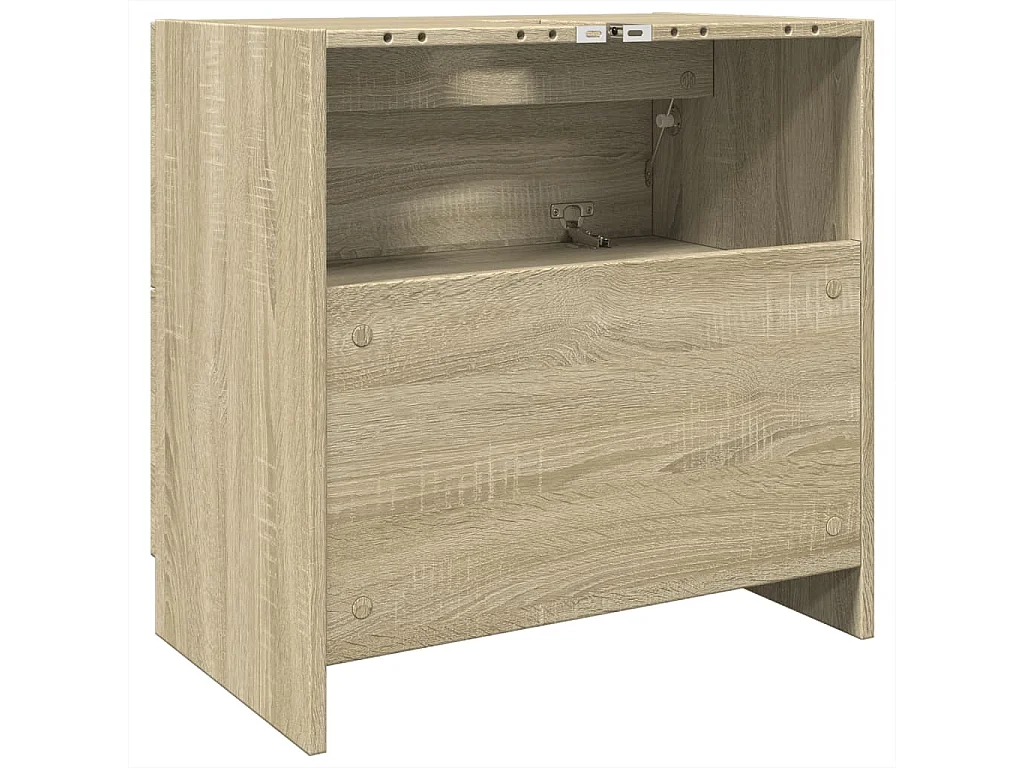 Waschbeckenschrank aus Sonoma-Eiche, 59 x 37 x 59 cm, Holzwerkstoff