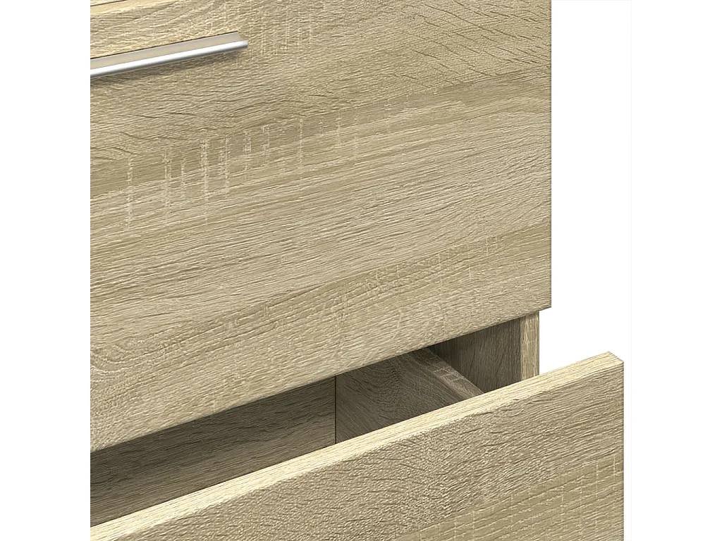Waschbeckenschrank aus Sonoma-Eiche, 59 x 37 x 59 cm, Holzwerkstoff