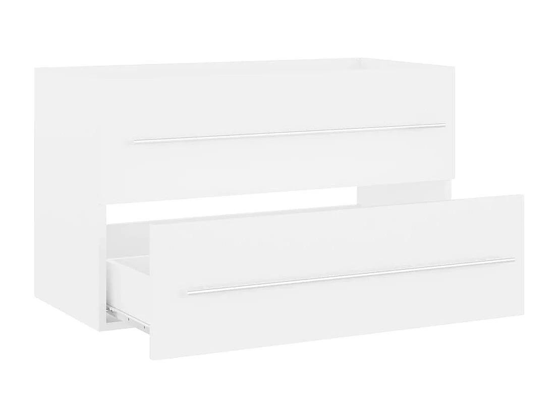 Armoire d'évier Blanc 80x38,5x48 cm Aggloméré