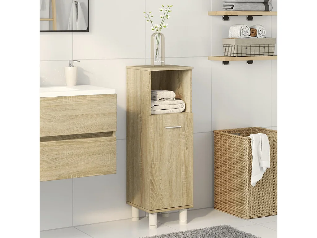 Badezimmerschrank aus Sonoma-Eiche, 30,5 x 30 x 95 cm