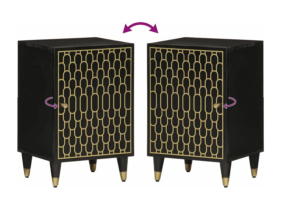 Armoire de salle de bain 38x33x58 cm bois massif de manguier