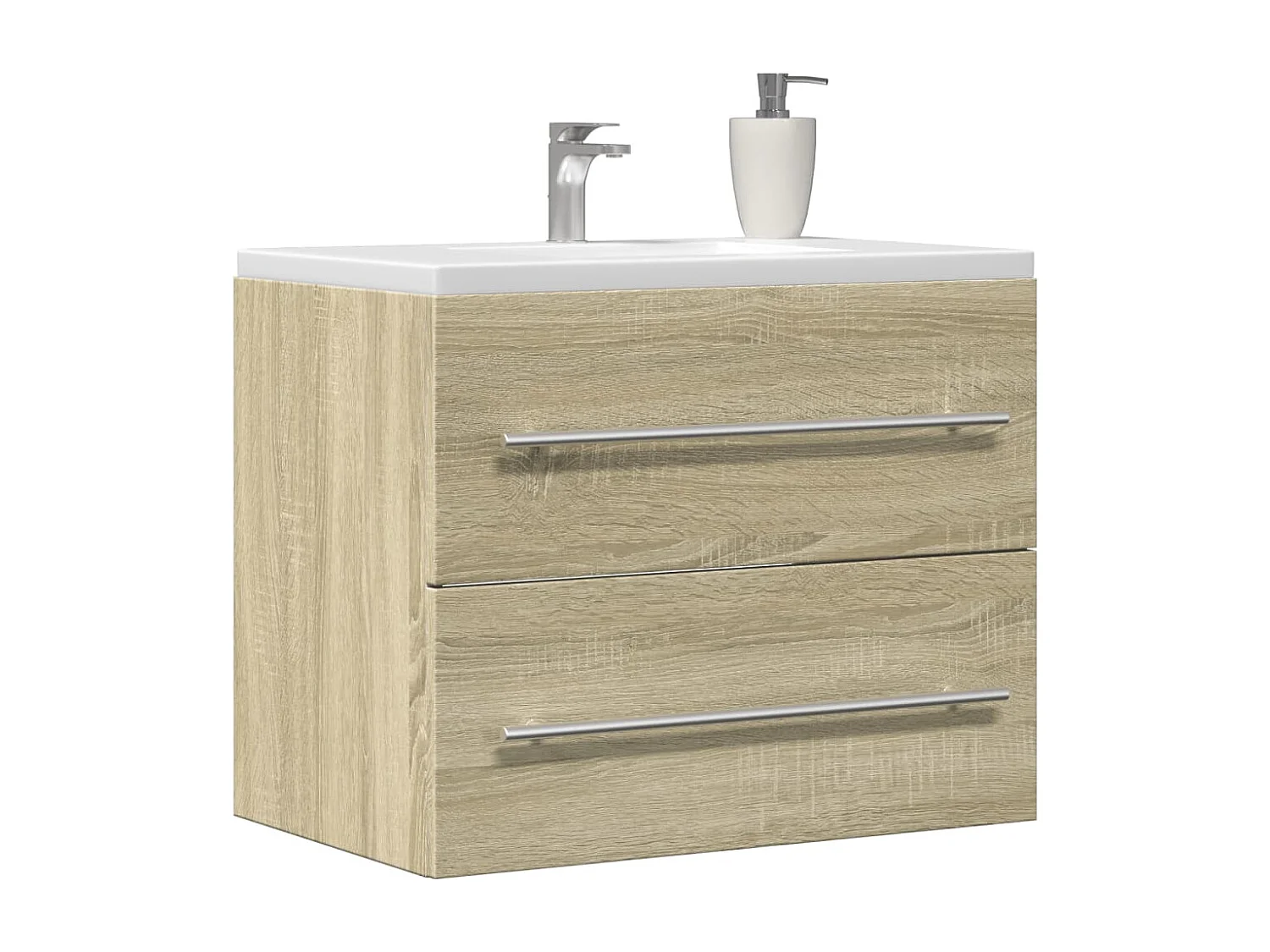 Mueble lavabo roble Sonoma 60x38,5x48 cm Aglomerado